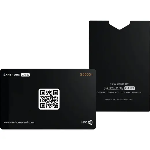 Santhome Digital Business NFC Card Black Display